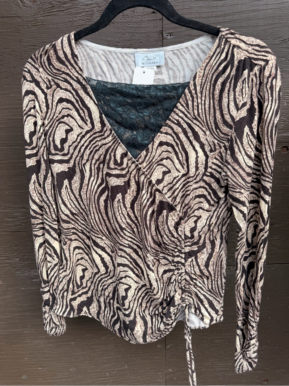 Y2K V-Neck Animal Printed Top